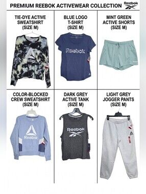 🚨Lot of 6 Women's Reebok Size M - Brand New with Tags - Sportswear